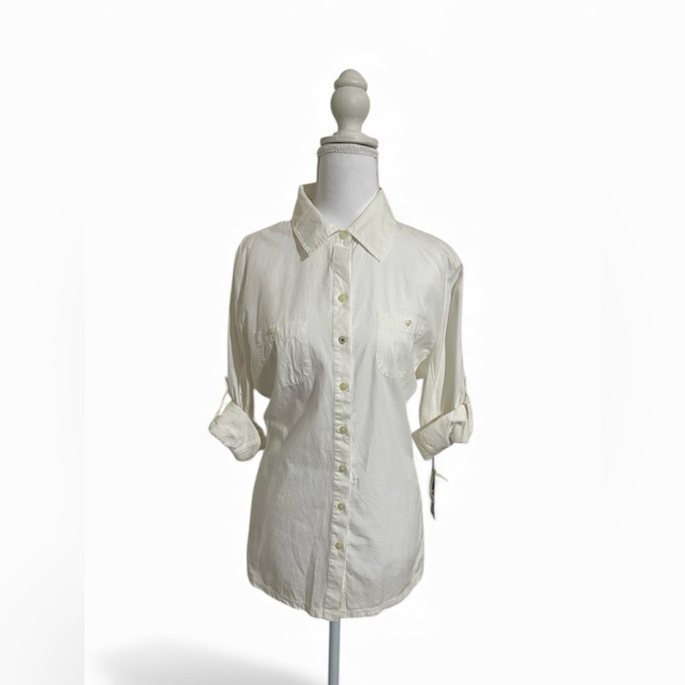 Converse Women's One - Star Long Sleeve Button Down Shirt (L) - Picture 3 of 15